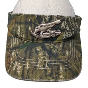 Crocodile Head Strapback Sun Visor Cap Multi One Size Adjustable Camo History